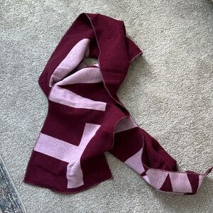 Isabel Marant Burgundy and Pink Scarf